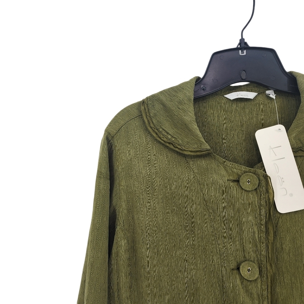 Kleen Women's Silk Linen Retro Button Front Jacket - M - Picture 2 of 10